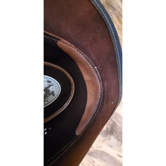 Original Aussie bush leather cowboy hat Medium Brown. Outdoors. Outback. Country - Picture 10 of 12